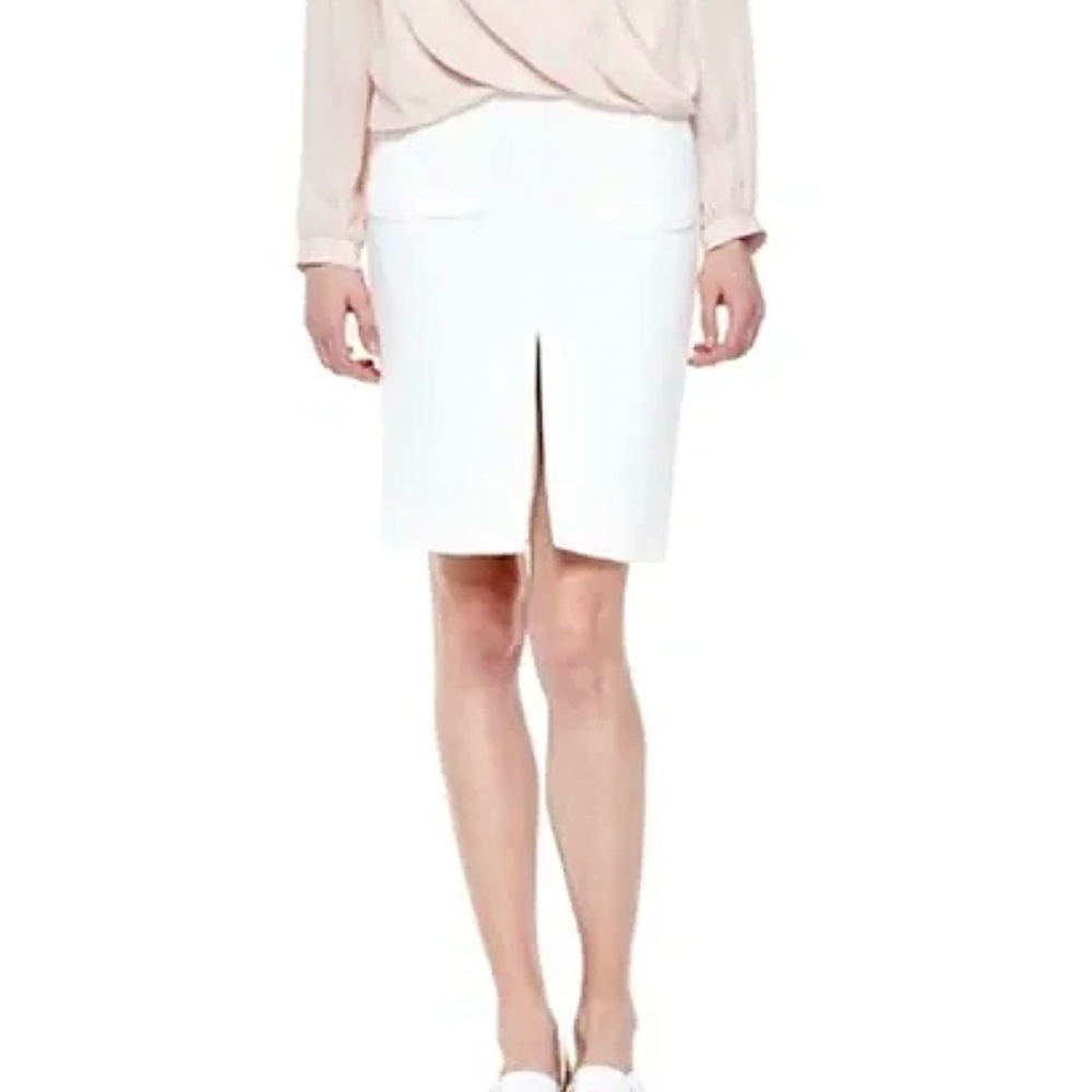 L'Agence White Front Center Slit Skirt US8 New